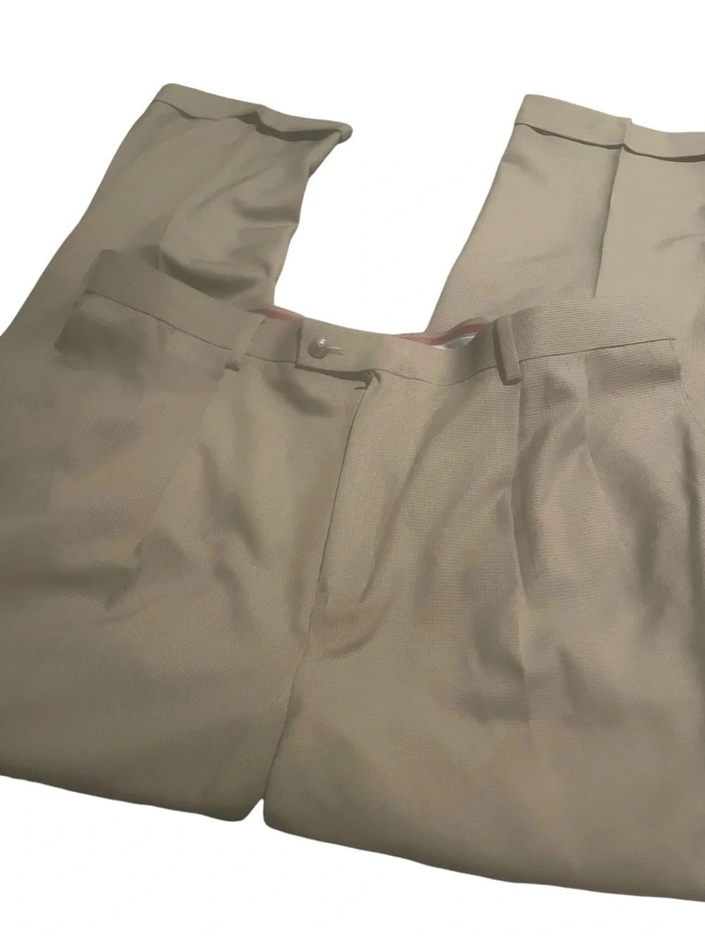 Louis Raphael Men's Khaki Dress Chinos - Light Beige